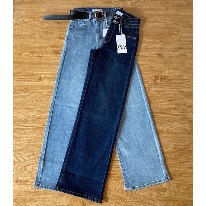 Quần jeans ống suông 2 nút
