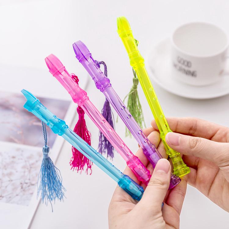 Bút Mực Gel Dạ Quang Hình Cây Sáo Độc Đáo