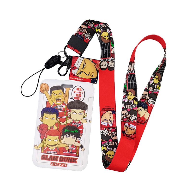 Tmdbyx 1 Set Bao Đựng Thẻ Id / Móc Khóa / Dây Đeo Cổ Họa Tiết Anime Slam Dunk Kaede Rukawa
