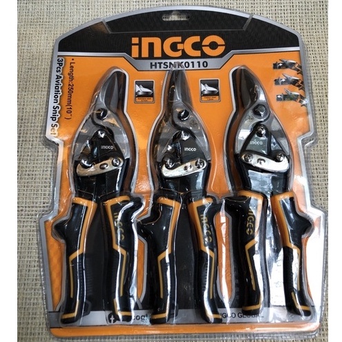 Bộ 3 kéo cắt tôn cao cấp INGCO HTSNK0110