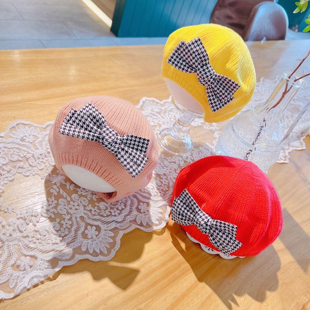 Mũ Nồi Dệt Kim Dày Dặn Giữ Ấm Mùa Đông Phong Cách Hàn Quốc Cho Bé Gái