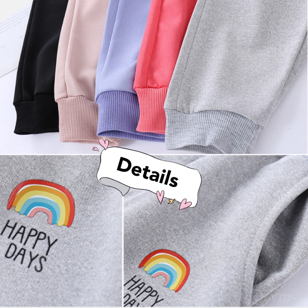Quần Jogger Màu Trơn Có Túi Thời Trang Unisex Cho Bé 1-10 Tuổi