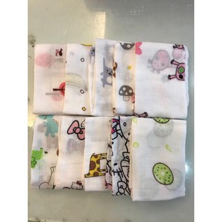 Set 10 khăn sữa aden trong túi lưới