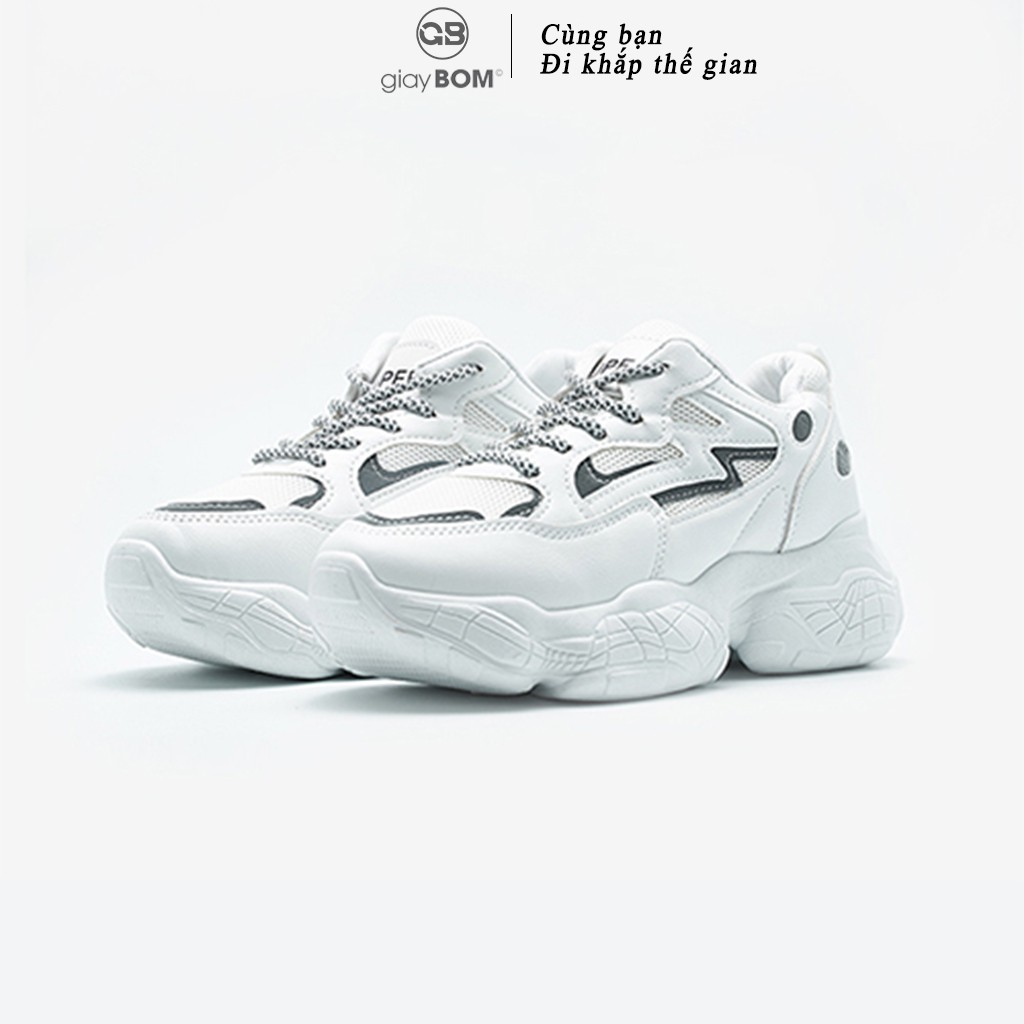 [Mã FAGREEN245 giảm 10% tối đa 30k đơn từ 99k] Giày Thể Thao Nữ giayBOM Đế Cao 4 cm Phản Quang B847