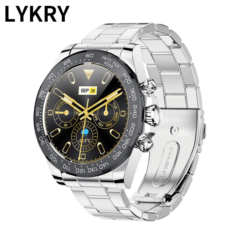 Đồng hồ thông minh Lykry AW13 mặt hình tròn 1.28 inch chống thấm nước IP68 chế độ chờ lâu theo dõi nhịp tim/ thể dục