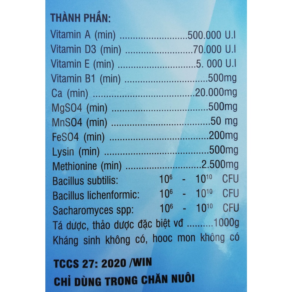 SIÊU VỖ BÉO HEO, LỢN, CHÓ, MÈO, KÍCH THÍCH TĂNG TRỌNG NHANH gói 1kg