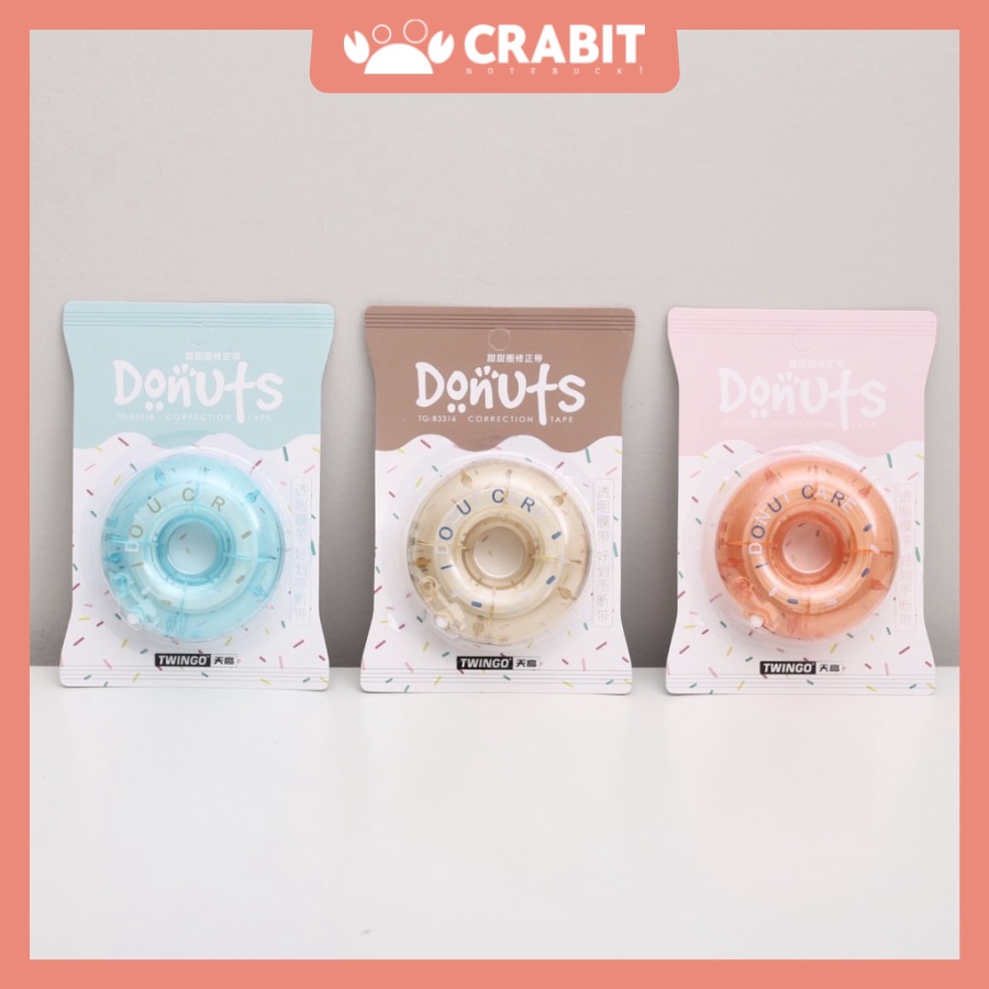 Bút xoá băng cao cấp hình donut dễ thương crabit