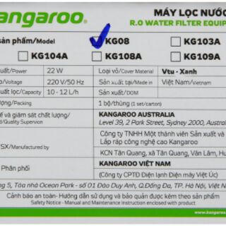 Máy lọc nước Kangaroo VTU KG08