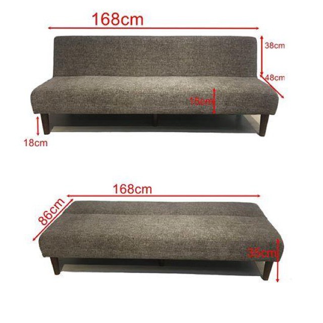Ghế Sofa Giường ĐA NĂNG 2001KN Xám Nâu 168*86*35