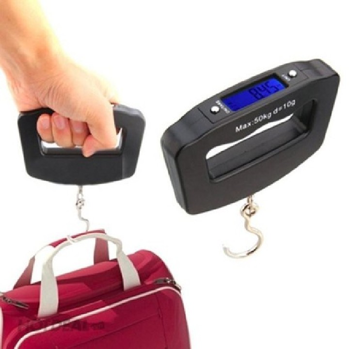 [Siêu rẻ] Cân điện tử cầm tay Electronic xách tay hành lý tối đa 50KG - cân hành lý
