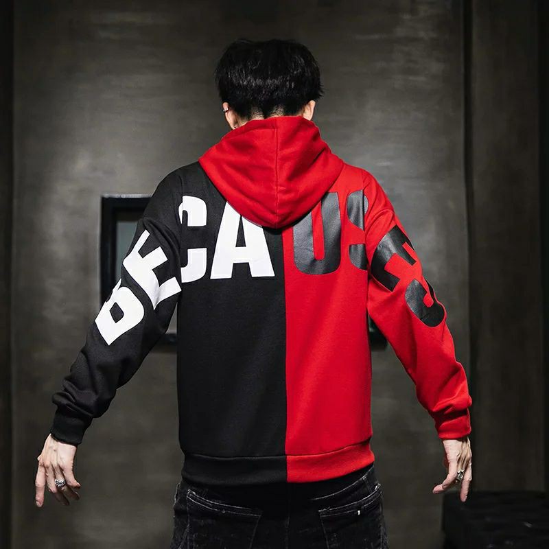 Áo khoác nỉ hoddie nam phối màu Because_ ảnh thật