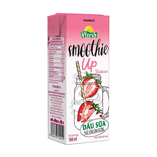 NƯỚC TRÁI CÂY SỮA VFRESH SMOOTHIE UP - HỘP 180 ML