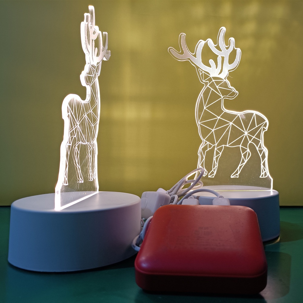 Đèn ngủ để bàn 3d trang trí nhà cửa phòng ngủ SG.DECOR  3 chế độ sáng quả tặng độc đào phong cách dễ thương sẵn hộp quà