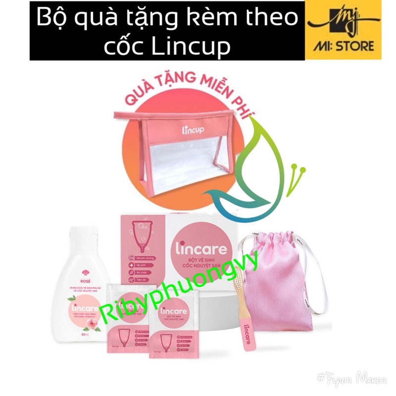 Cốc Nguyệt san Lincup chính hãng nhập Mỹ + Bộ quà tặng