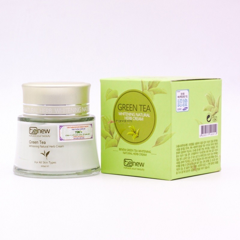 Kem dưỡng ẩm, trắng da Trà xanh Hàn Quốc Benew Green Tea 60ml