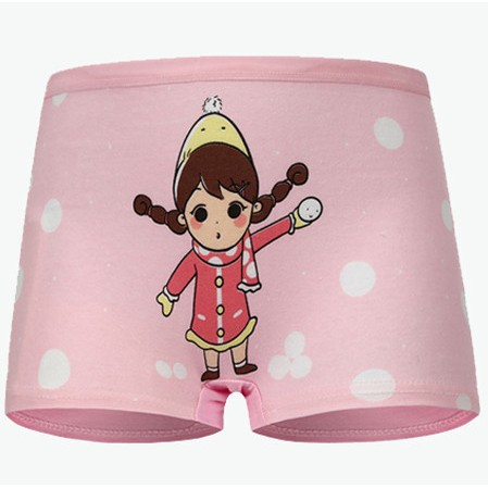 Set 4 quần lót cotton họa tiết hoạt hình dễ thương dành cho bé gái
