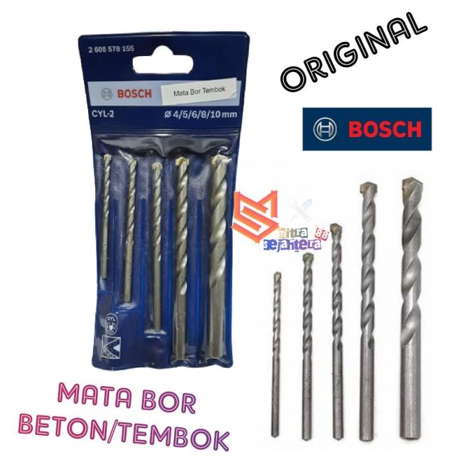 Bộ 5 Mũi Khoan Tường Bosch Masonry 4;5;6;6;8,10MM - 5 Chiếc Cyl2