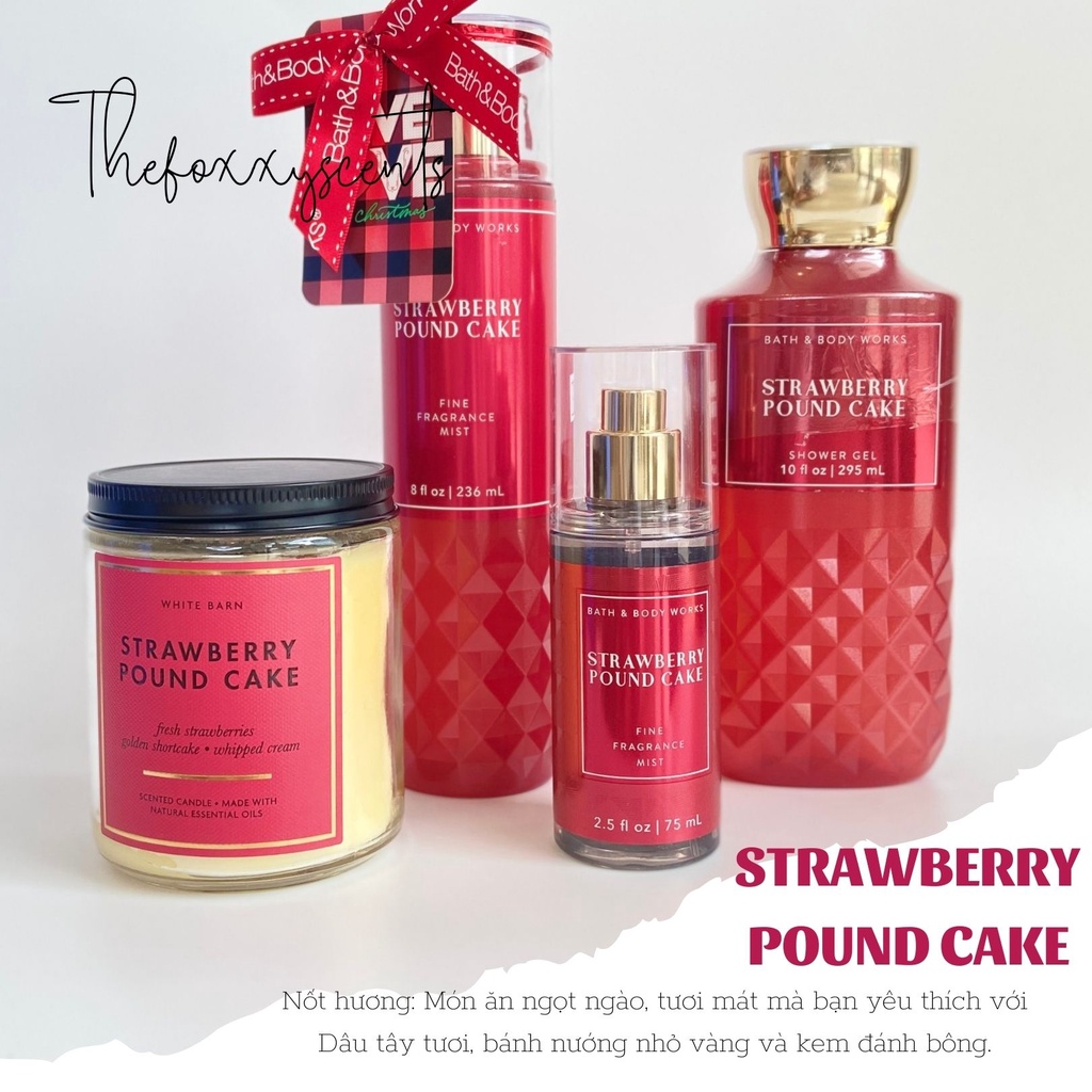 STRAWBERRY POUND CAKE - Xịt thơm toàn thân 236mL [US ONLY]