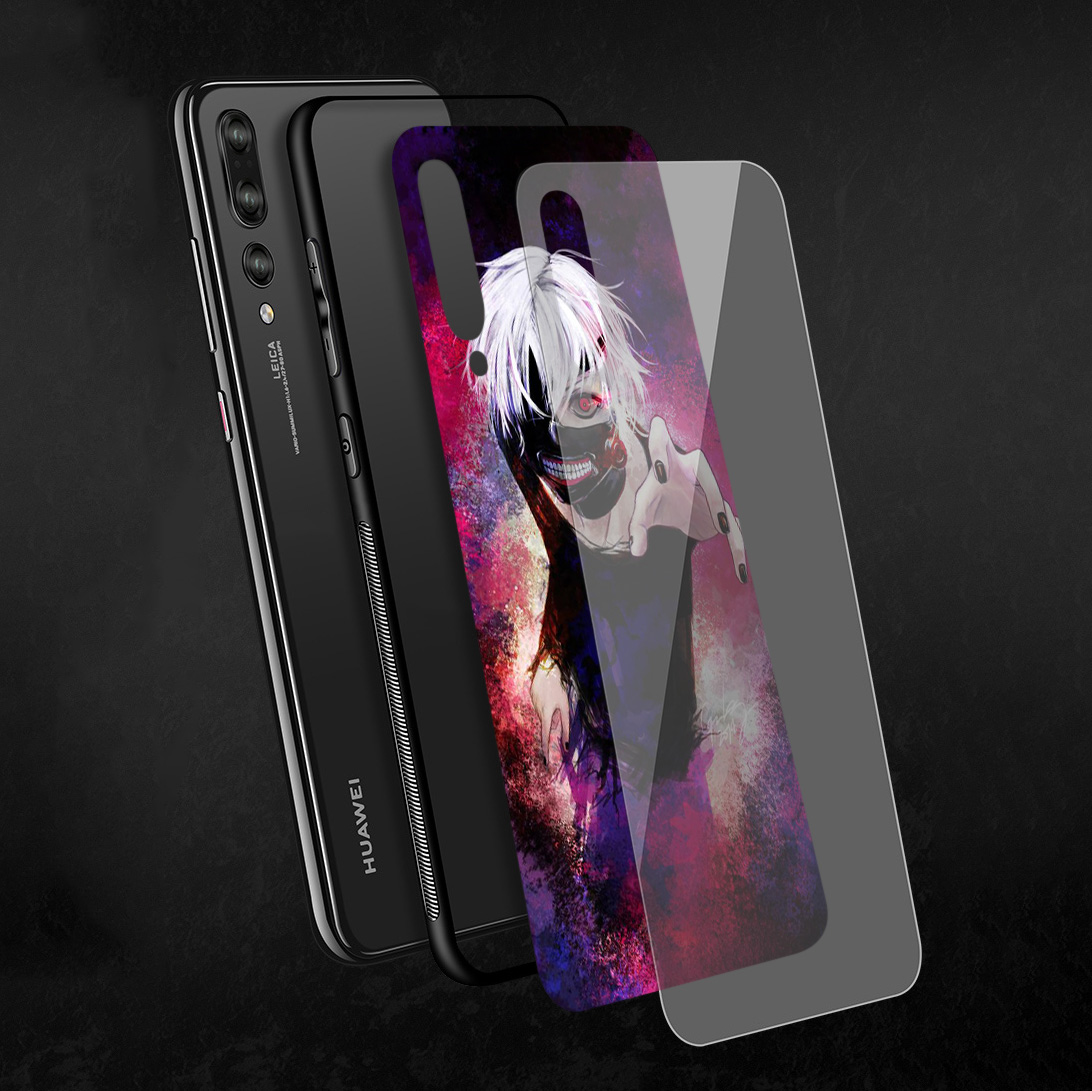 Ốp Điện Thoại Kính Cường Lực Cạnh Mềm In Hình Anime Tokyo Ghoul Fy8 Cho Huawei Honor Y6 Y9 Mate 20 8x 9 10 Lite Pro 2018