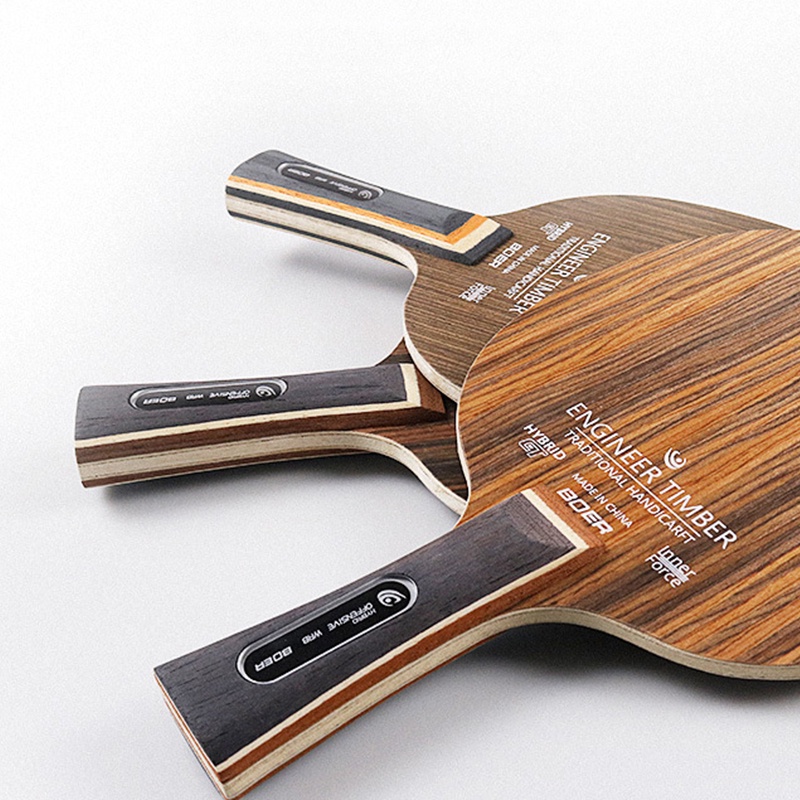 Lưỡi Đánh Bóng Bàn Bằng Gỗ Mun Siêu Cứng 3 + 2 Lưỡi Dao Ping Pong