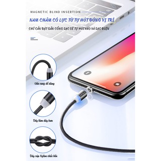 Cáp sạc nhanh từ hít nam châm cho thiết bị lightning / micro usb / type-c