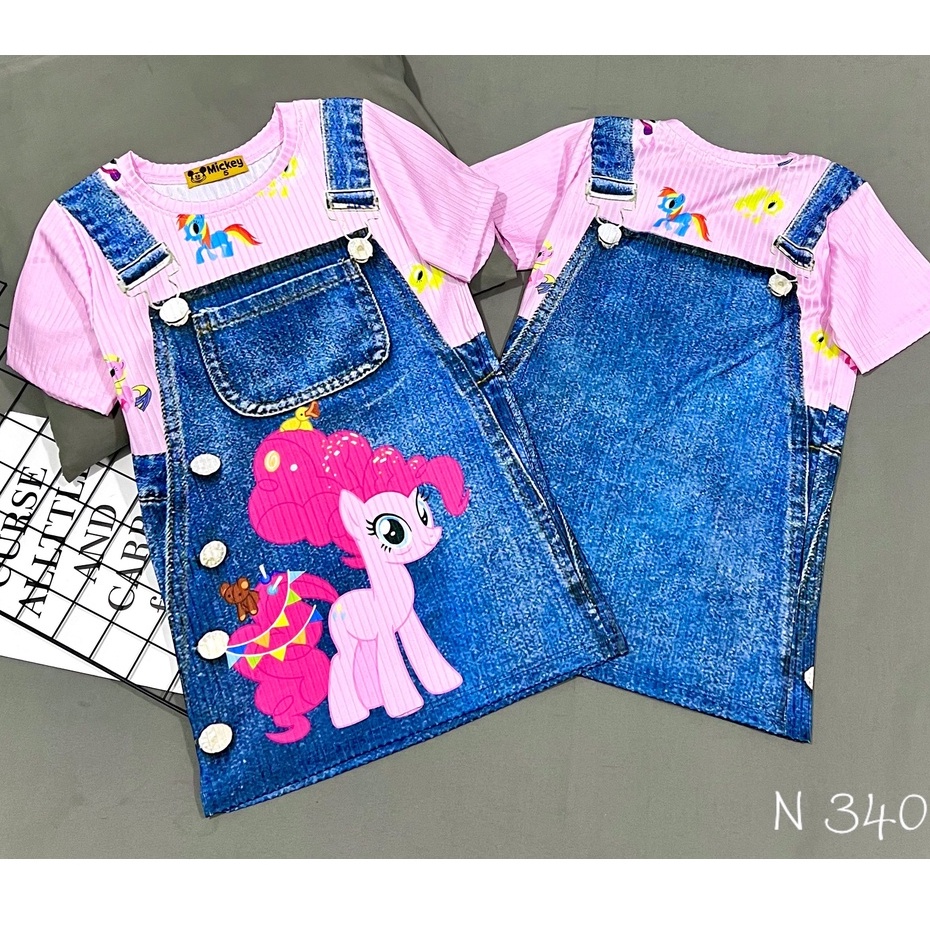 Váy đầm yếm thun gân bé gái 3-5 tuổi Jennie kids J506