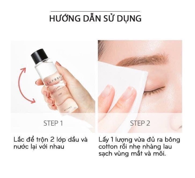 Tẩy trang mắt môi Missha Perfect Lip & Eye Make up Remover