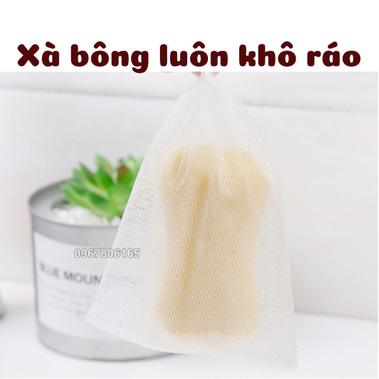 Túi Lưới Đựng Xà Phòng Tắm Tạo Bọt Tiện Lợi