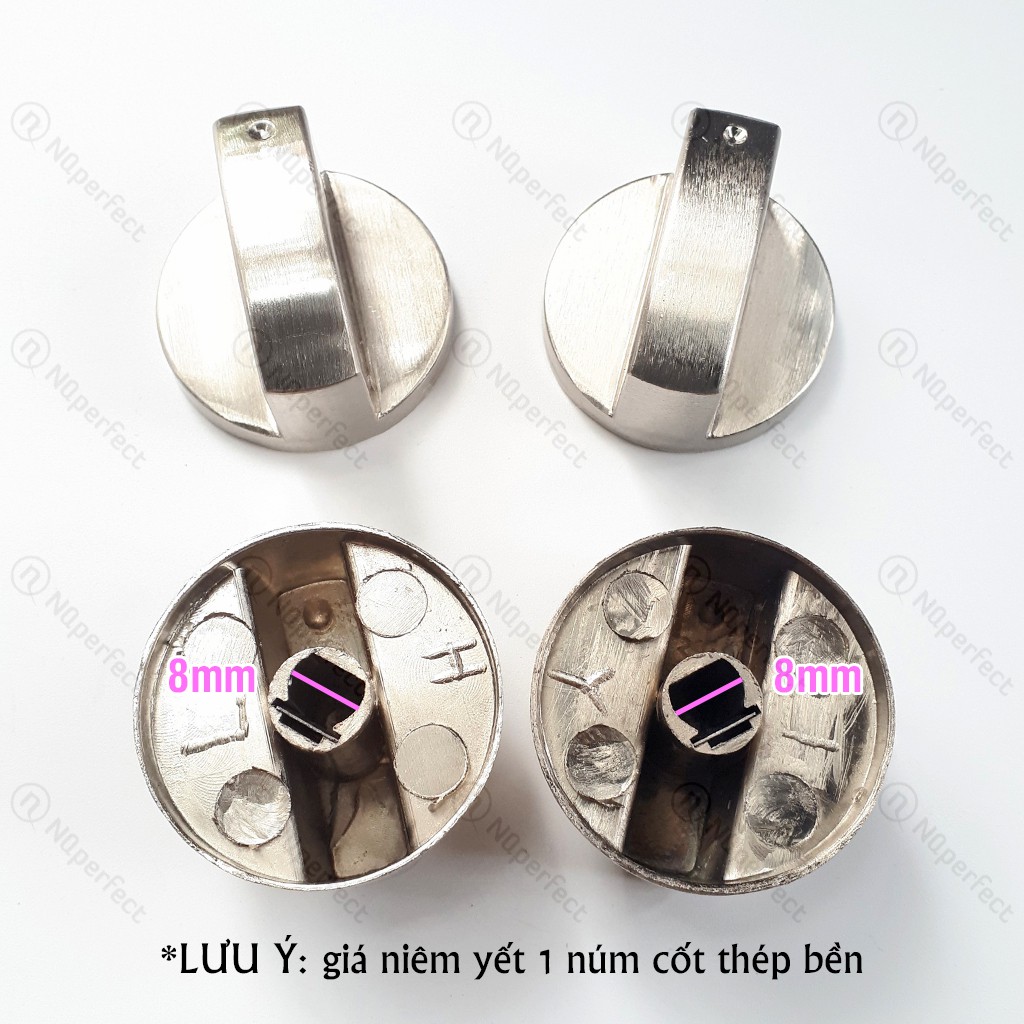 Núm (Nút) thép bền cốt xéo/cốt thẳng 6mm, 8mm bếp gas âm Sunhouse SHB501MT, SHB5536, SHB5538, SHB5548MT.. (thông dụng)