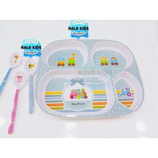 Khay ăn cho bé họa tiết ngộ nghĩnh kích thích bé ăn giỏi hơn - HaloKids