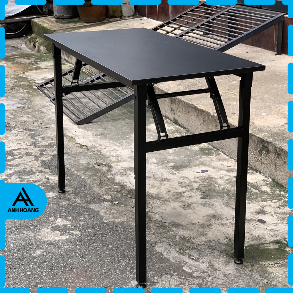 💥 Bàn xếp chân gập gọn - có khoá chốt - mặt ván MDF 18mm phủ melamine - chống ẩm chống trầy xước - lau chùi thoải mái.