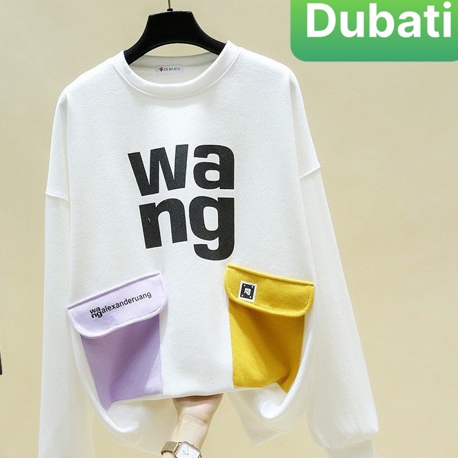 ÁO KHOÁC NỈ NỮ CHỮ WA WA CHẤT NỈ DÀY FROM RỘNG HÀN QUỐC- DUBATI FASHION