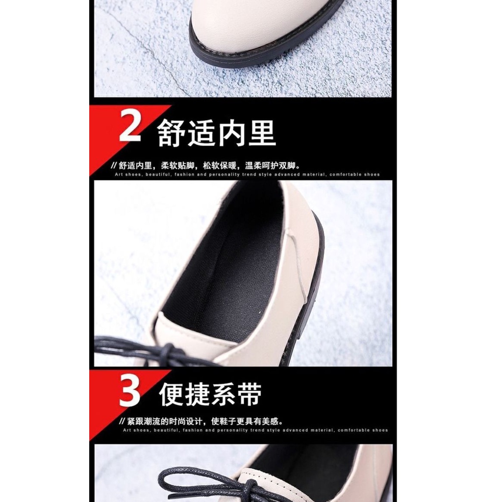 Black Occupation Matches Dress Women's Shoes Student Interview To Work Small Leather Shoes Women With Comfortable Thick