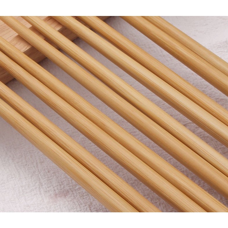 Vỉ 10 đôi Đũa ăn cơm tre cao cấp Yajizhumu kháng khuẩn nhiều hoạ tiết DUA01