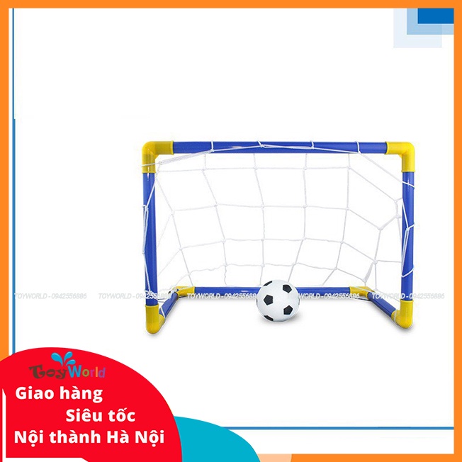 Bộ Khung Thành Bóng Đá Mini Cho Bé Tự Lắp Có Thể Gấp Gọn Kèm Đồ Bơm Dành Cho Trẻ Em