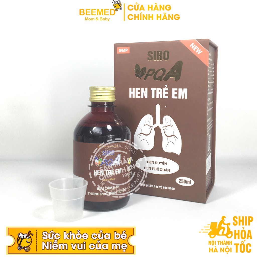 Siro PQA hen trẻ em - Hỗ trợ giảm hen cho bé - Thông thoáng đường thở cho người hen suyễn