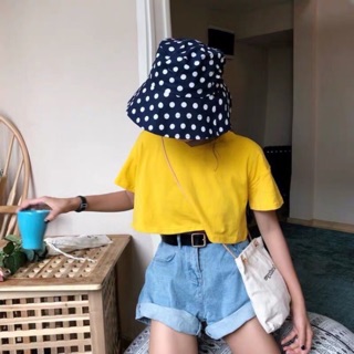 Áo croptop basic cổ tim