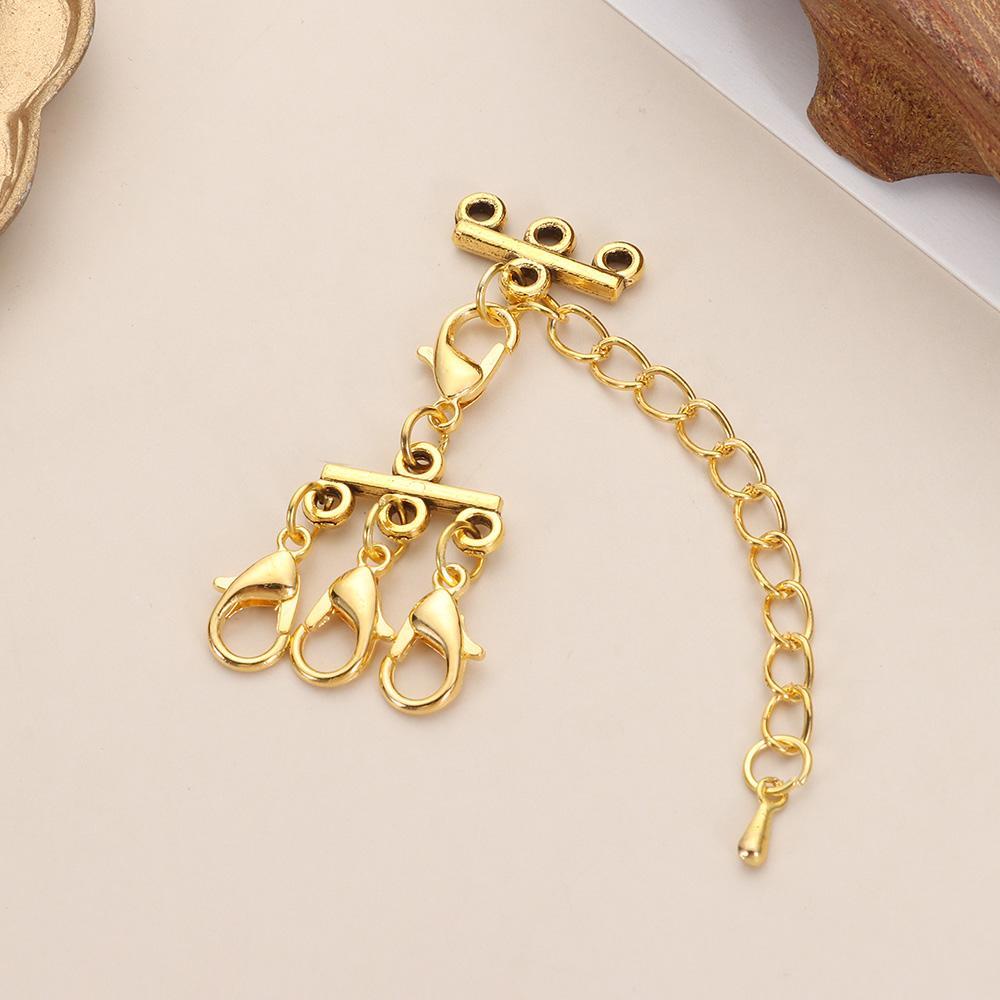 ORIENTLII Móc Khóa Đa Sợi Orentlii 4 Hàng|Vòng cổ 2 Tầng Nhiều Màu Sắc Dùng Làm Trang Sức DIY