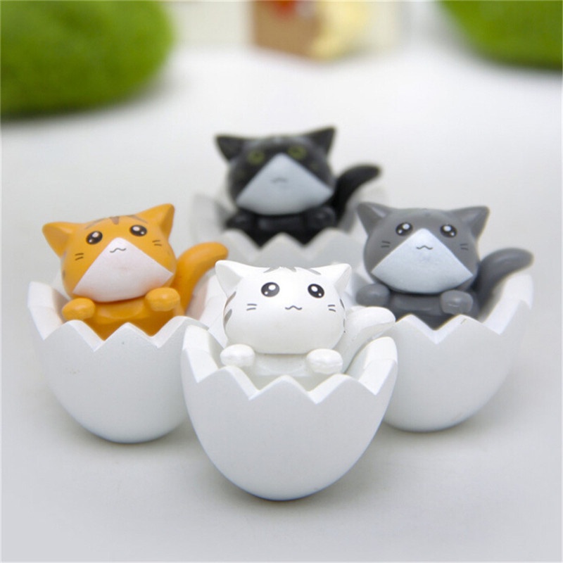 1 Mô Hình Chú Mèo Mini Bằng Nhựa Dễ Thương Dùng Trang Trí
