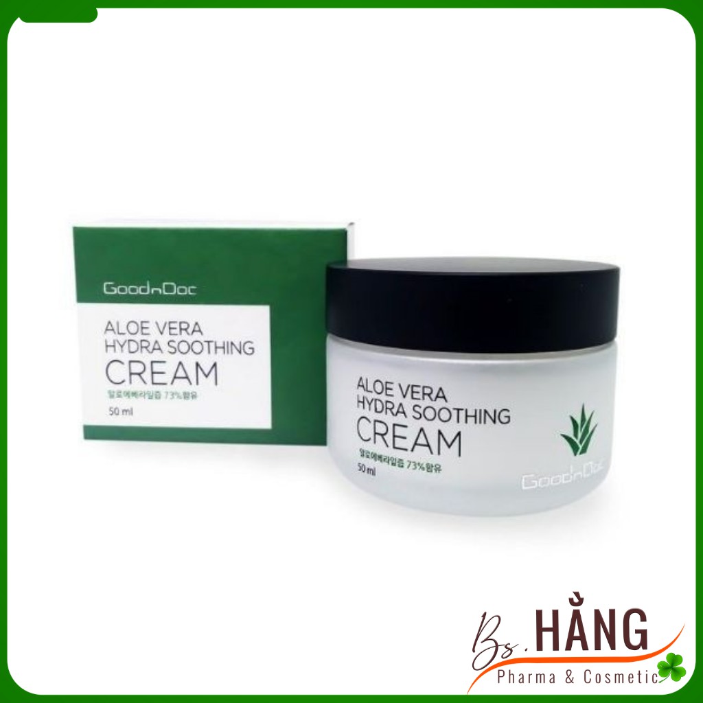 ✅[Chính Hãng] Kem Lô Hội Goodndoc GoodnDoc Aloe Vera Hydra Soothing Cream_Dưỡng Da, Cấp Ẩm, Sáng Da, Trẻ Hóa, 50ml