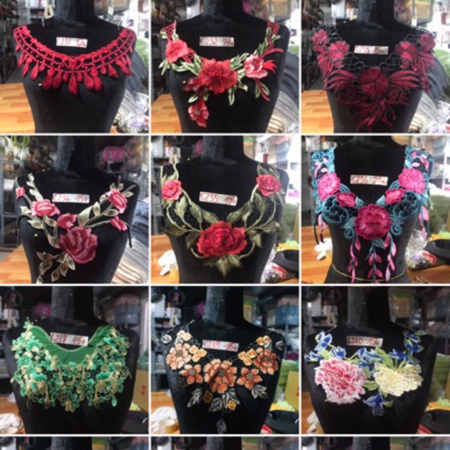 Cổ ren thêu hoa nhiều màu (Shop giao đơn tiền hàng từ 50k)