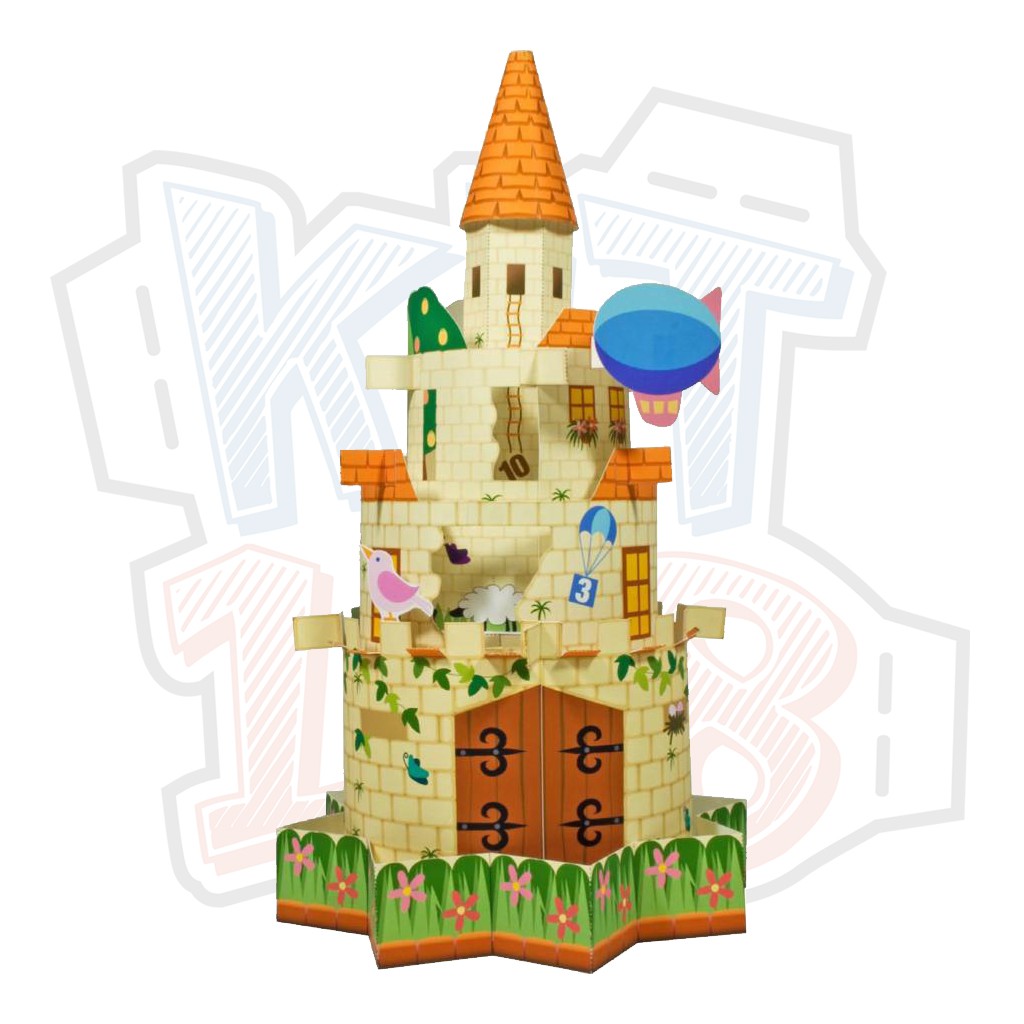 Mô hình giấy đồ chơi kiến trúc Merry-go-round Picture Castle