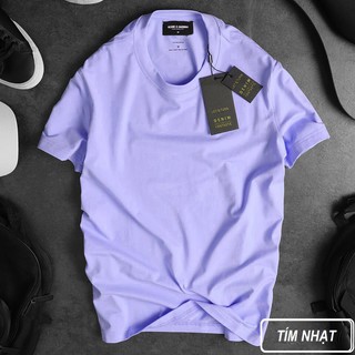 [Best Trong Tầm Giá][Tím Nhạt]Áo Thun Trơn Vải Cotton Thoáng Mát Hàng VNXK- Nam Nữ Đều Mặc Được