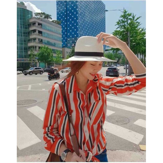 Áo Sơ Mi Nữ Lụa Nữ Kẻ Sọc ❤️ Hàng Đẹp❤️
