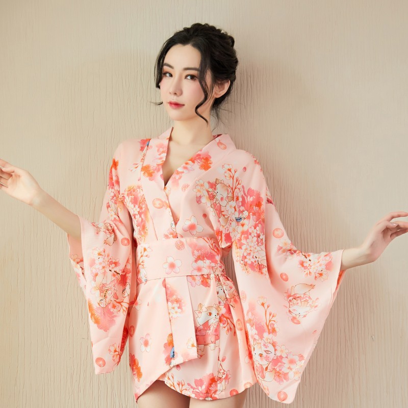 Áo choàng Kimono hoa đào cao cấp sexy B157 | WebRaoVat - webraovat.net.vn