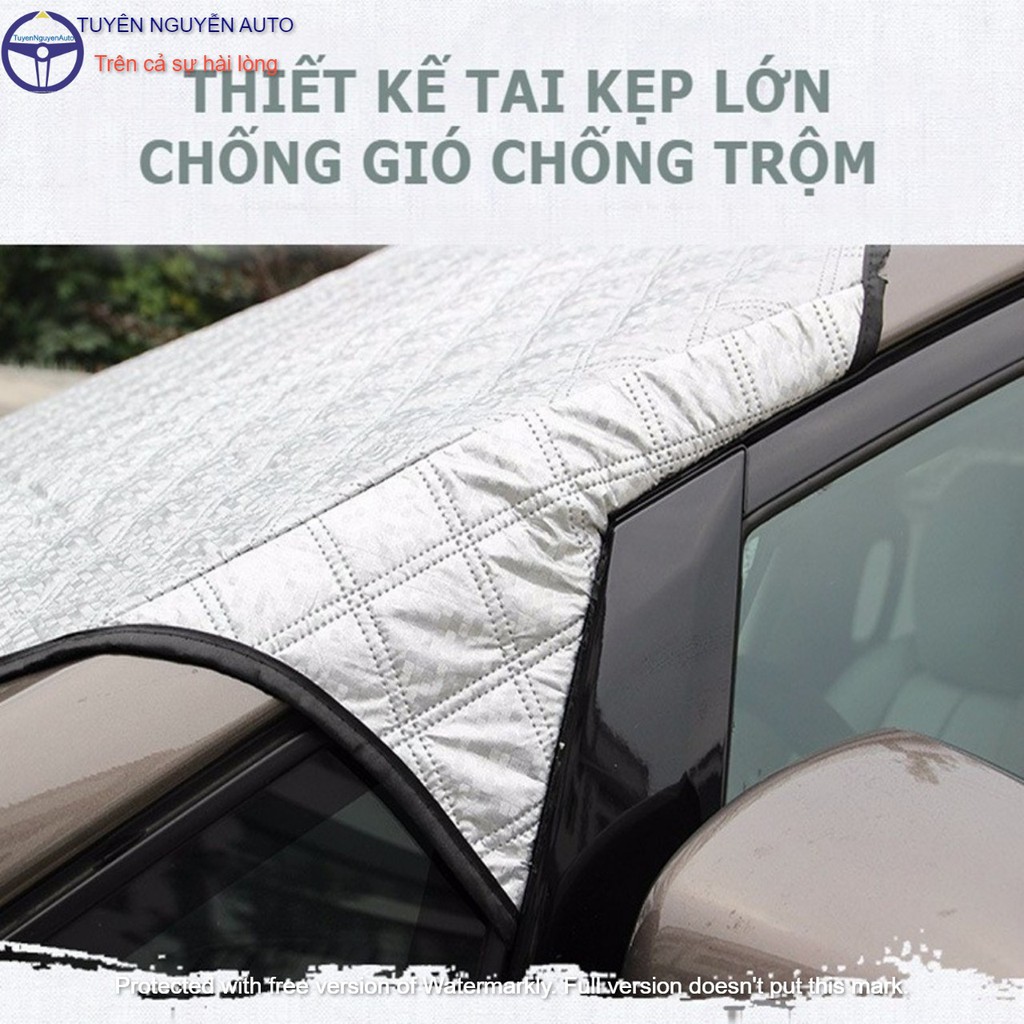 Bạt che kính ô tô tấm chắn nắng xe hơi 3 lớp tráng bạc cao cấp cách nhiệt chống nóng hiệu quả