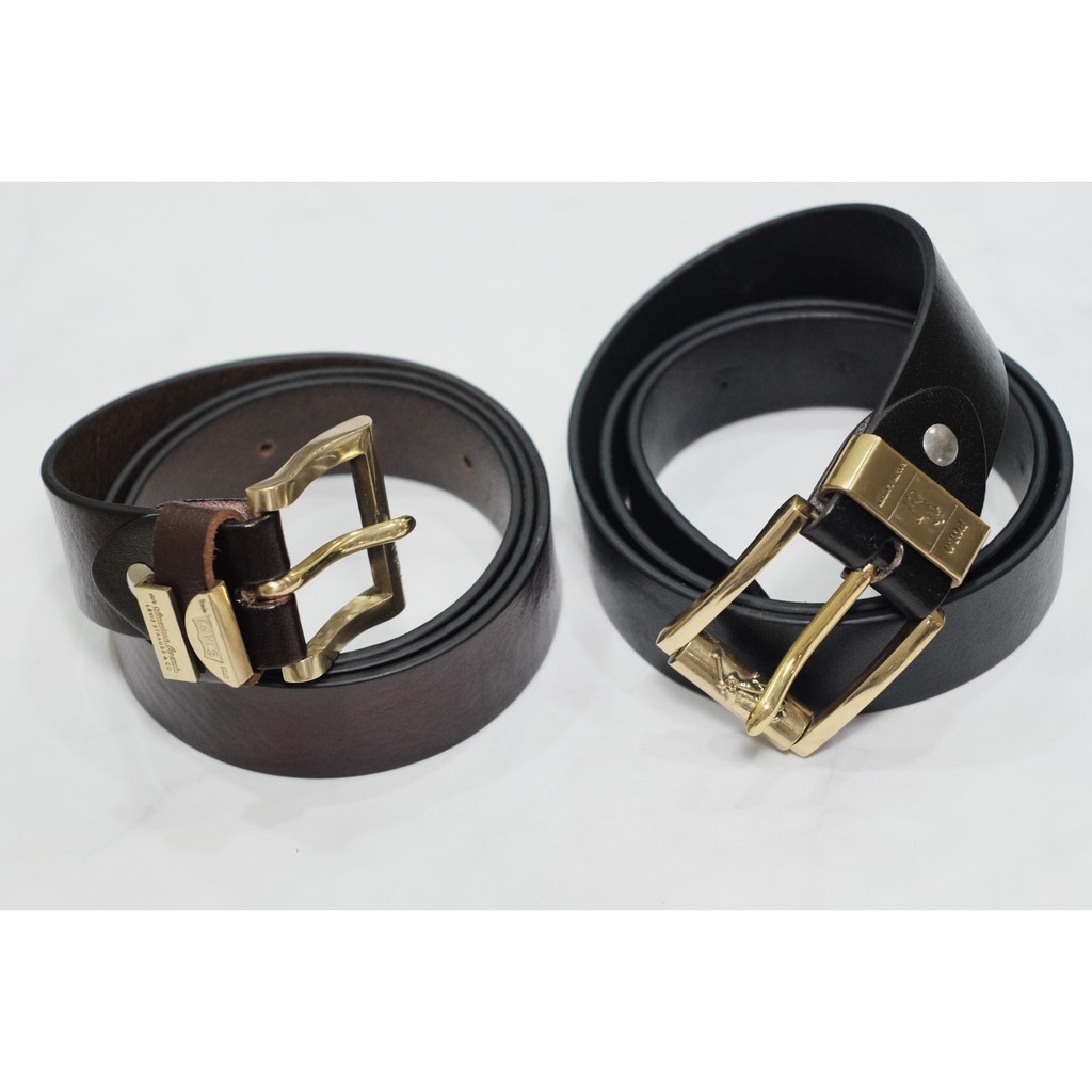 Dây Nịt Da Bò Tự Nhiên Gia Công Tinh Tế - Mặt Đồng Đúc Nguyên Khối LB003