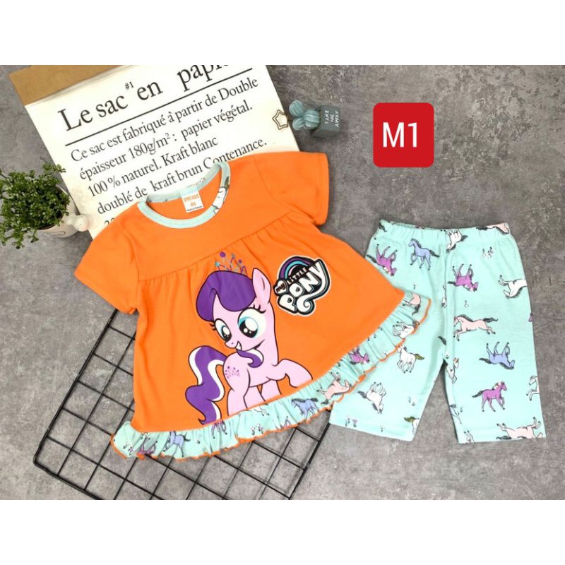 XẢ LẺ SIZE  GBL24 (20KG-45KG) BỘ QUẦN ÁO LỬNG BÉ GÁI SIZE ĐẠI &amp; ĐẠI CỒ THUN COTTON BORIP DÁNG BABYDOLL