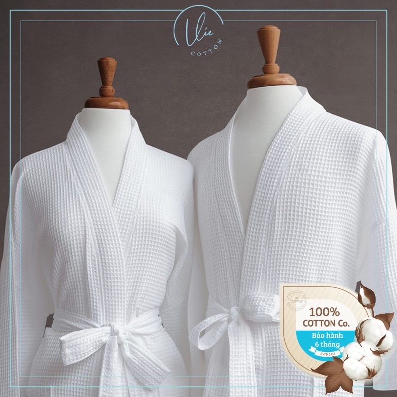 Áo Choàng Tắm Trắng Chuyên Dùng Cho Spa và Thẩm Mỹ [CHẤT COTTON]