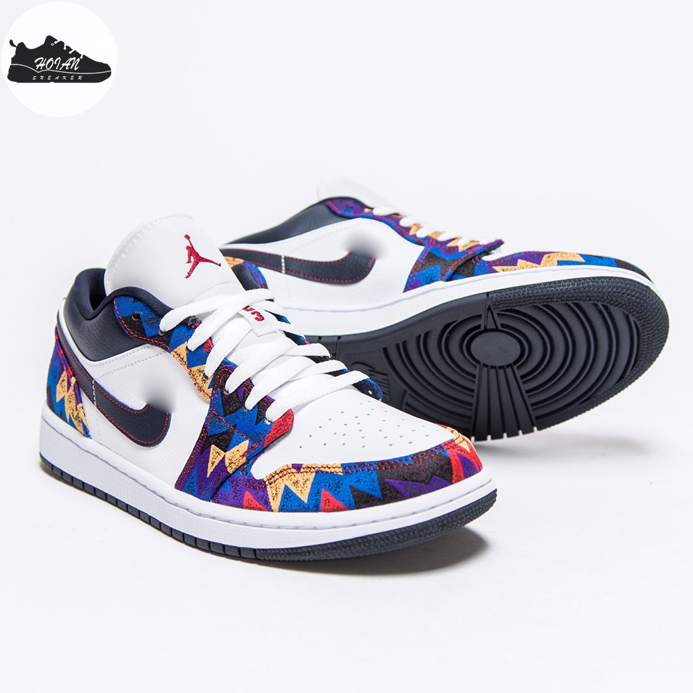 Giày Jordan 1 Low Nothing But Net 1:1 Nam Nữ - Giày JD1 Sneaker Cổ Thấp Thổ Cẩm [FREE SHIP + HỘP GIÀY + HÔP BẢO VỆ]